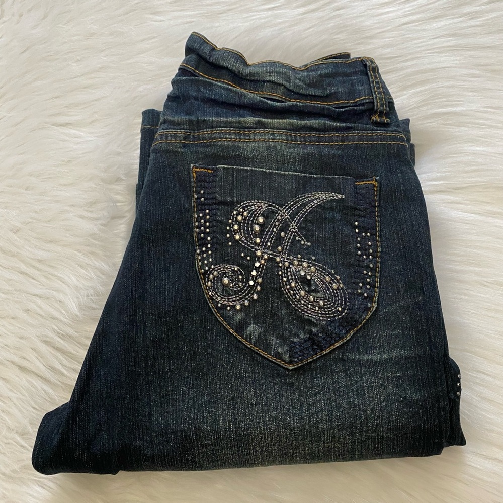 Hi Embellished Blue Jeans Sz 6